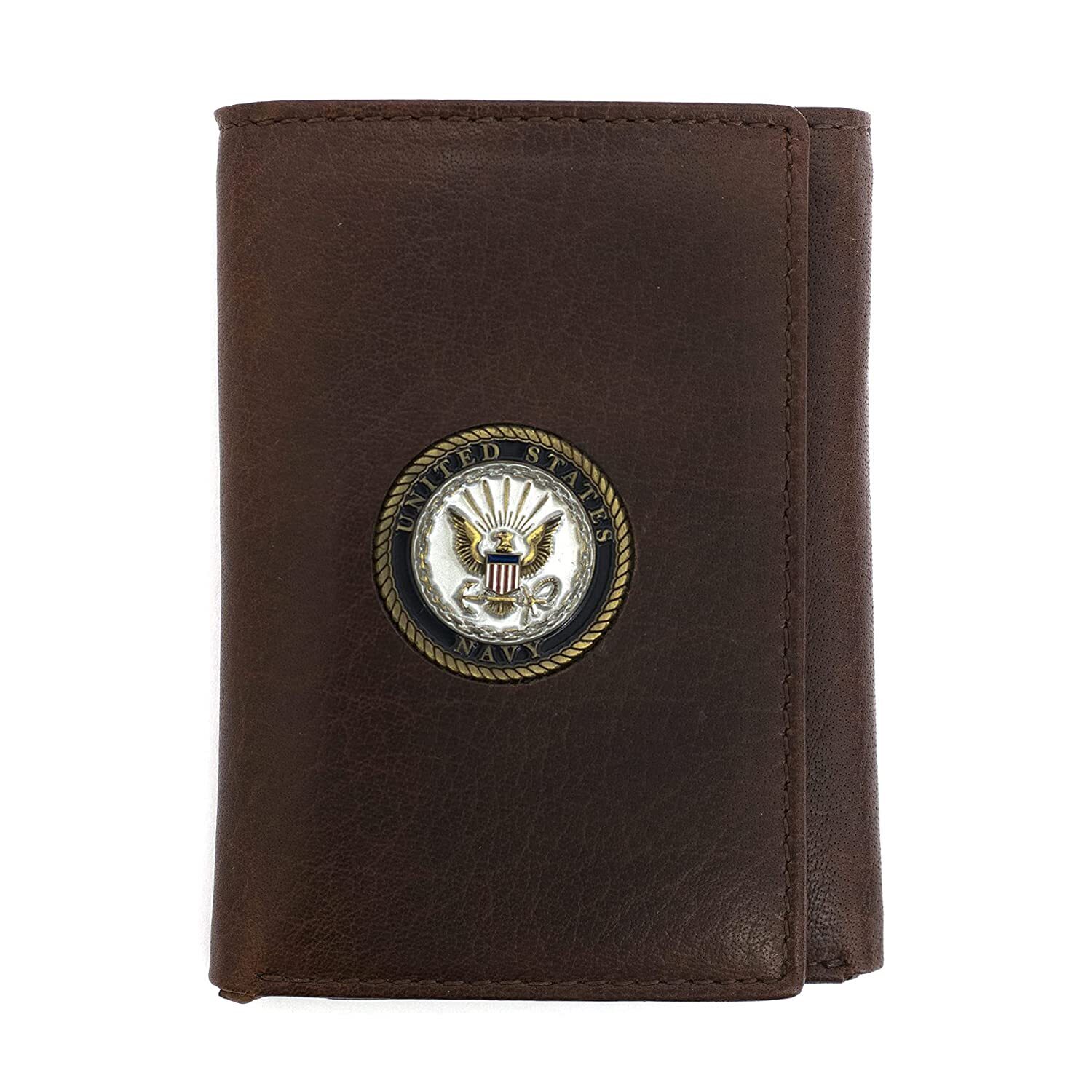 9017 Licensed Navy Brown Trifold In Buff Oily